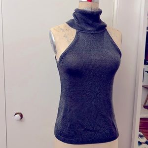 GUESS Women's Sleeveless Hadria Lurex Cord Sweater size Small